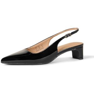 Amazon Essentials Damen Slingback Blockabsatz, Schwarz Lackleder, 37.5 EU Amazon Essentials Damen Slingback Blockabsatz, Schwarz Lackleder, 37.5 EU