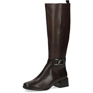 CAPRICE Damen Hohe Stiefel mit Absatz aus Leder Blockabsatz Weite G, Braun (Dk Brown Nappa), 40 EU CAPRICE Damen Hohe Stiefel mit Absatz aus Leder Blockabsatz Weite G, Braun (Dk Brown Nappa), 40 EU