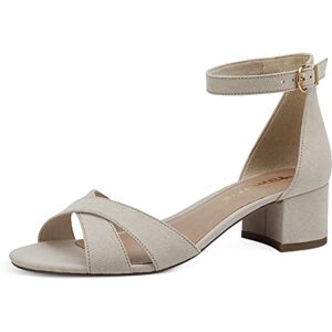 Tamaris Damen Sandalette mit Blockabsatz, beige, 38 EU Tamaris Damen Sandalette mit Blockabsatz, beige, 38 EU