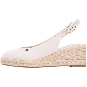 Tommy Hilfiger Damen Wedge Sandalen Slingback mit Keilabsatz, Beige (Classic Beige), 36 Tommy Hilfiger Damen Wedge Sandalen Slingback mit Keilabsatz, Beige (Classic Beige), 36