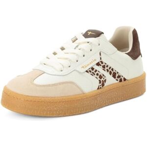 Tamaris Damen Sneaker Low flach, beige (Ivory/Leopard), 36 Tamaris Damen Sneaker Low flach, beige (Ivory/Leopard), 36