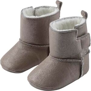Sterntaler Babyschuh aus gewebtem Velour, Mädchen mit aufgenähter und rutschfester Sohle mit Klettverschluss gefüttert mit Teddyflausch, beige, 16 Sterntaler Babyschuh aus gewebtem Velour, Mädchen mit aufgenähter und rutschfester Sohle mit Klettverschluss gefüttert mit Teddyflausch, beige, 16