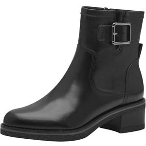 MARCO TOZZI Damen Stiefeletten mit Absatz mit Lederanteil mit Reißverschluss, Schwarz (Black), 38 EU MARCO TOZZI Damen Stiefeletten mit Absatz mit Lederanteil mit Reißverschluss, Schwarz (Black), 38 EU