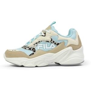 FILA COLLENE Logo Kids Sneaker, Antique White-Blue Glow, 31 EU FILA COLLENE Logo Kids Sneaker, Antique White-Blue Glow, 31 EU