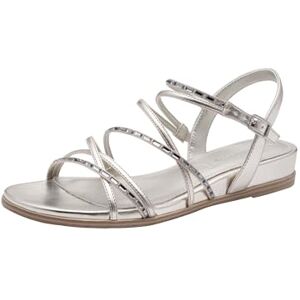 Tamaris Damen Sandalette flach, metallic, 41 EU Tamaris Damen Sandalette flach, metallic, 41 EU