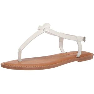 Amazon Essentials Damen Lässige Zehenstegsandale mit Knöchelriemen, Weiß, 38 EU Weit Amazon Essentials Damen Lässige Zehenstegsandale mit Knöchelriemen, Weiß, 38 EU Weit