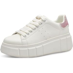 Tamaris Damen Sneaker Low Undefined Vegan; White/Fuxia/weiß; 39 Tamaris Damen Sneaker Low Undefined Vegan; White/Fuxia/weiß; 39