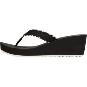 Tommy Hilfiger Damen Flip Flops Wedge Beach Sandal mit Plateau, Schwarz (Black), 39 Tommy Hilfiger Damen Flip Flops Wedge Beach Sandal mit Plateau, Schwarz (Black), 39