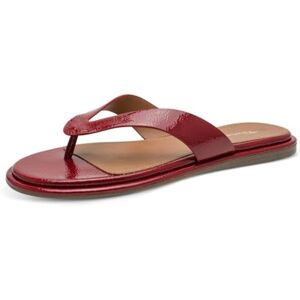 Tamaris Damen Zehentrenner Pantolette flach, rot, 40 EU Tamaris Damen Zehentrenner Pantolette flach, rot, 40 EU