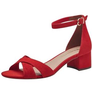 Tamaris Damen Sandalen mit Absatz Textil Vegan Blockabsatz Sommer; RED/rot; 37 Tamaris Damen Sandalen mit Absatz Textil Vegan Blockabsatz Sommer; RED/rot; 37