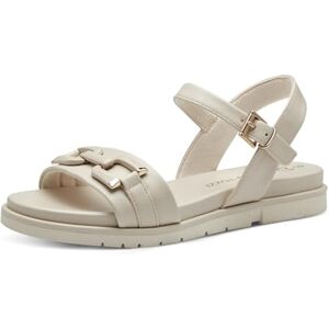 MARCO TOZZI Damen Sandalen flach mit Verstellbarem Riemen Vegan, Beige (Cream), 36 EU MARCO TOZZI Damen Sandalen flach mit Verstellbarem Riemen Vegan, Beige (Cream), 36 EU
