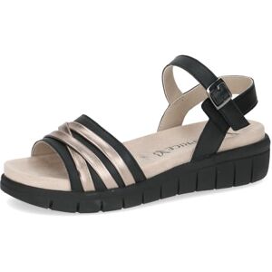 CAPRICE Damen Flache Sandale flach, Schwarz (BLACK COMB), 39 CAPRICE Damen Flache Sandale flach, Schwarz (BLACK COMB), 39