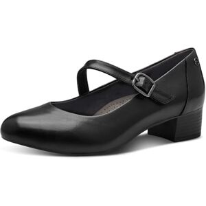 Tamaris Comfort Damen Pumps mit Riemen aus Leder mit Klettverschluss, Schwarz (Black), 37 EU Tamaris Comfort Damen Pumps mit Riemen aus Leder mit Klettverschluss, Schwarz (Black), 37 EU