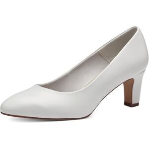 Tamaris Damen Pumps mit Blockabsatz, weiß, 39 EU Tamaris Damen Pumps mit Blockabsatz, weiß, 39 EU