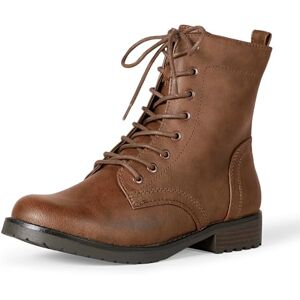 Amazon Essentials Damen Schnürschuh Combat Boot, Cognac, 7,5 Amazon Essentials Damen Schnürschuh Combat Boot, Cognac, 7,5