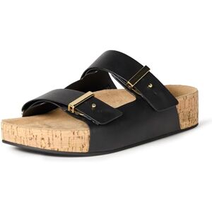 Amazon Essentials Damen Kork Sandalen, Schwarz, 40 EU Amazon Essentials Damen Kork Sandalen, Schwarz, 40 EU
