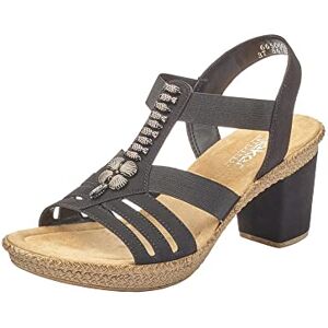 Rieker Damen 66506-42 Geschlossene Sandalen, Schwarz Schwarz 00, 39 EU Rieker Damen 66506-42 Geschlossene Sandalen, Schwarz Schwarz 00, 39 EU