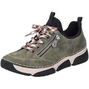 Rieker Damen Slip-On Sneaker 45913, Frauen Halbschuhe, Grün,41 EU Rieker Damen Slip-On Sneaker 45913, Frauen Halbschuhe, Grün,41 EU