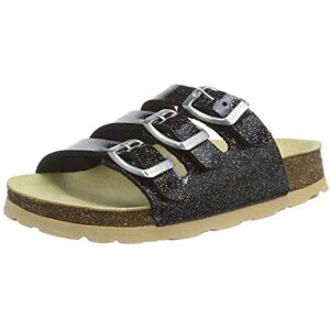 Superfit Mädchen FUSSBETTPANTOFFEL Hausschuhe, SCHWARZ/SILBER 0100 Superfit Mädchen FUSSBETTPANTOFFEL Hausschuhe, SCHWARZ/SILBER 0100