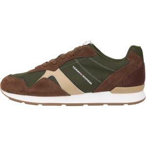 Tommy Hilfiger Herren Runner Sneaker Icon Mix aus Wildleder, Grün (Arctic Spruce), 40 Tommy Hilfiger Herren Runner Sneaker Icon Mix aus Wildleder, Grün (Arctic Spruce), 40