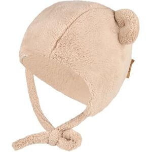 Sterntaler Inkamütze aus Teddyflausch süße Mädchen Babymütze mit Ohren und Bindebänder gefüttert mit Baumwollfleece warme Mütze in beige, Größe 45 Sterntaler Inkamütze aus Teddyflausch süße Mädchen Babymütze mit Ohren und Bindebänder gefüttert mit Baumwollfleece warme Mütze in beige, Größe 45