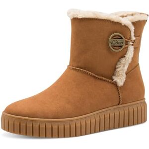 s.Oliver Damen Winterstiefel ohne Absatz Gefüttert Vegan, Braun (Cognac), 37 EU s.Oliver Damen Winterstiefel ohne Absatz Gefüttert Vegan, Braun (Cognac), 37 EU
