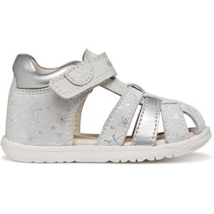 Geox Baby-Mädchen B MACCHIA Gir Sandal, White/Silver, 23 EU Geox Baby-Mädchen B MACCHIA Gir Sandal, White/Silver, 23 EU
