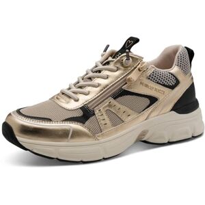MARCO TOZZI Damen Sneaker weiches Feel Me Wechselfußbett weiches Innenfutter Modern, metallic (Gold Comb), 36 EU MARCO TOZZI Damen Sneaker weiches Feel Me Wechselfußbett weiches Innenfutter Modern, metallic (Gold Comb), 36 EU