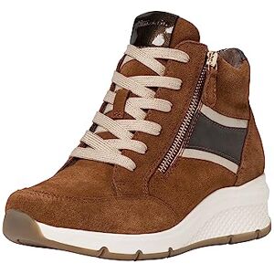 Tamaris Comfort Damen Sneaker hoch aus Wildleder Keilabsatz Comfort Fit, Braun (Cognac Comb), 40 EU Tamaris Comfort Damen Sneaker hoch aus Wildleder Keilabsatz Comfort Fit, Braun (Cognac Comb), 40 EU