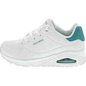 Skechers Damen Uno Pop Back Sneakers, White Durabuck Mint Suede Trim, 39 EU Skechers Damen Uno Pop Back Sneakers, White Durabuck Mint Suede Trim, 39 EU