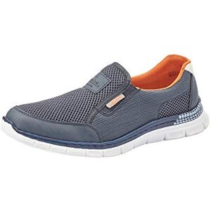 Rieker B4870, Herren Slip On Sneaker, Blau (Denim/Atlantis/Weiss), 45 EU (10.5 UK) Rieker B4870, Herren Slip On Sneaker, Blau (Denim/Atlantis/Weiss), 45 EU (10.5 UK)