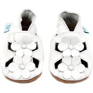 Dotty Fish Baby Sandalen mit weicher Sohle – Barfußgefühl, rutschfest, atmungsaktives Leder, Lauflernschuhe für Babys & Kleinkinder, Sommerschuhe Jungen & Mädchen Weiße Blume 18-24 Monate Dotty Fish Baby Sandalen mit weicher Sohle – Barfußgefühl, rutschfest, atmungsaktives Leder, Lauflernschuhe für Babys & Kleinkinder, Sommerschuhe Jungen & Mädchen Weiße Blume 18-24 Monate