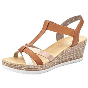 Rieker 61995-81, Damen Geschlossene Sandalen, Blau (bianco/cayenne/skin 81), 39 EU (6 UK) Rieker 61995-81, Damen Geschlossene Sandalen, Blau (bianco/cayenne/skin 81), 39 EU (6 UK)