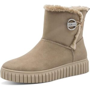 s.Oliver Damen Winterstiefel ohne Absatz Gefüttert Vegan, Braun (Taupe), 42 EU s.Oliver Damen Winterstiefel ohne Absatz Gefüttert Vegan, Braun (Taupe), 42 EU
