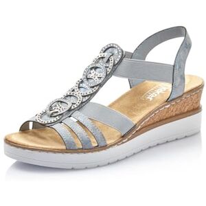 Rieker Damen Keilsandalen V38H8, Frauen Sandalen,Sommerschuhe,Freizeitschuhe,offene Schuhe,Strandschuhe,Keilsandaletten,hoch,blau (12),38 EU / 5 UK Rieker Damen Keilsandalen V38H8, Frauen Sandalen,Sommerschuhe,Freizeitschuhe,offene Schuhe,Strandschuhe,Keilsandaletten,hoch,blau (12),38 EU / 5 UK