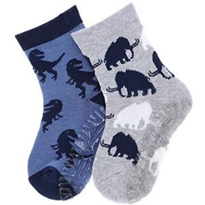 Sterntaler Baby Jungen Fli Fli Air Dp Mammut+dino Hausschuh Socken, Hellgrau Mel, 22 EU Sterntaler Baby Jungen Fli Fli Air Dp Mammut+dino Hausschuh Socken, Hellgrau Mel, 22 EU