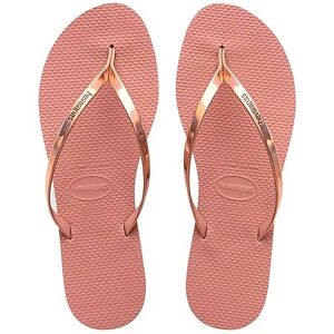 Havaianas You Metallic, Bequeme, stylische und vielseitige Sandalen, Dünne Riemen mit Metallic-Finish, Kleiner Absatz, für Damen Havaianas You Metallic, Bequeme, stylische und vielseitige Sandalen, Dünne Riemen mit Metallic-Finish, Kleiner Absatz, für Damen