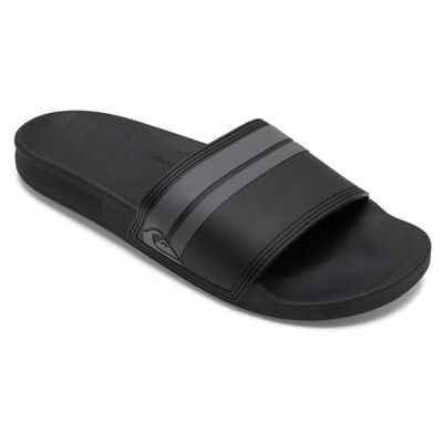 Quiksilver Rivi Slide Slider Sandals for Men, Peeptoe Sandalen, Schwarz (black/black/grey XKKS), 44 EU (10 UK) Quiksilver Rivi Slide Slider Sandals for Men, Peeptoe Sandalen, Schwarz (black/black/grey XKKS), 44 EU (10 UK)