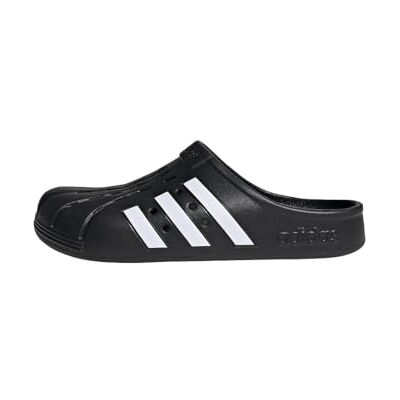 Adidas Unisex Adilette Clogs, Core Black / Cloud White / Core Black, 37 EU Adidas Unisex Adilette Clogs, Core Black / Cloud White / Core Black, 37 EU
