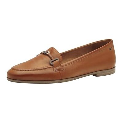 Tamaris Damen Loafer flach Leder, braun, 40 EU Tamaris Damen Loafer flach Leder, braun, 40 EU