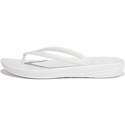 Fitflop Women's iQushion Ergonomic Flip Flops Lightweight & Comfortable with Natural Arch Support Urban White 4 UK Fitflop Women's iQushion Ergonomic Flip Flops Lightweight & Comfortable with Natural Arch Support Urban White 4 UK