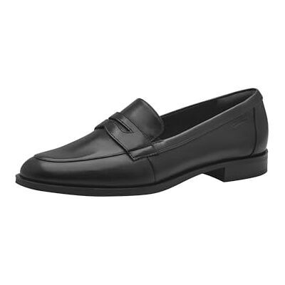 Tamaris Damen Loafer flach Leder, schwarz, 42 EU Tamaris Damen Loafer flach Leder, schwarz, 42 EU