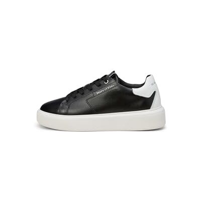 Marc O' Polo Marc OߴPolo Damen Sneaker flach aus Leder mit Logo, Schwarz (Black), 39 Marc O' Polo Marc OߴPolo Damen Sneaker flach aus Leder mit Logo, Schwarz (Black), 39