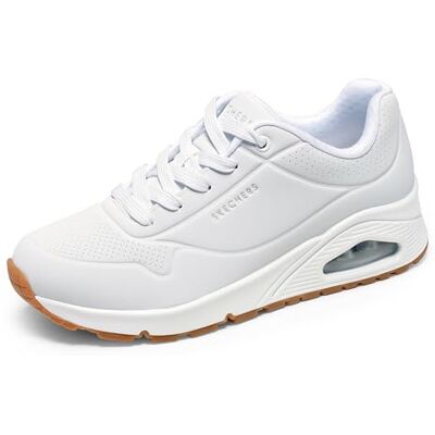 Skechers Damen UNO Stand ON AIR Sneakers, WHT weiß Durabuck, 38 EU Skechers Damen UNO Stand ON AIR Sneakers, WHT weiß Durabuck, 38 EU