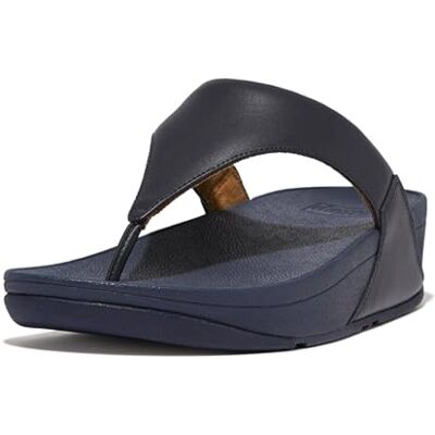 Fitflop Damen Lulu Leder Flip Flops, Zehenstegsandalen, bequem mit natürlicher Fußgewölbestütze Marine 39 EU Fitflop Damen Lulu Leder Flip Flops, Zehenstegsandalen, bequem mit natürlicher Fußgewölbestütze Marine 39 EU