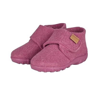 Sterntaler Hausschuhe uni Mädchen Hausschuhe aus Wollfilz Baby und Kinder Hüttenschuh mit rutschfester Sohle Kindergarten Pantoffeln mit Klettverschluss, beerenrosa, Größe 26 Sterntaler Hausschuhe uni Mädchen Hausschuhe aus Wollfilz Baby und Kinder Hüttenschuh mit rutschfester Sohle Kindergarten Pantoffeln mit Klettverschluss, beerenrosa, Größe 26