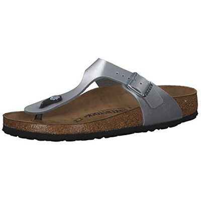 Birkenstock Classic Gizeh Birko-Flor, Damen Zehentrenner, Silber (Silber), 38 EU Birkenstock Classic Gizeh Birko-Flor, Damen Zehentrenner, Silber (Silber), 38 EU