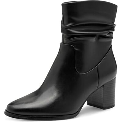 MARCO TOZZI Damen Stiefeletten mit Absatz Vegan mit Reißverschluss, Schwarz (Black), 38 EU MARCO TOZZI Damen Stiefeletten mit Absatz Vegan mit Reißverschluss, Schwarz (Black), 38 EU