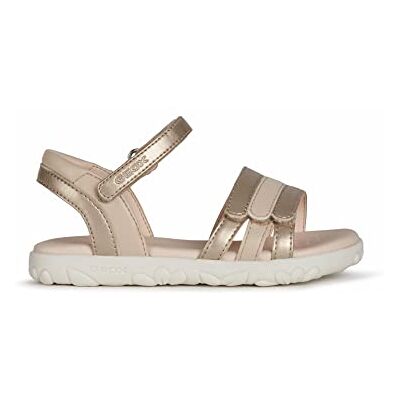 Geox Mädchen J Haiti Girl Sandalen, Platinum, 27 EU Geox Mädchen J Haiti Girl Sandalen, Platinum, 27 EU