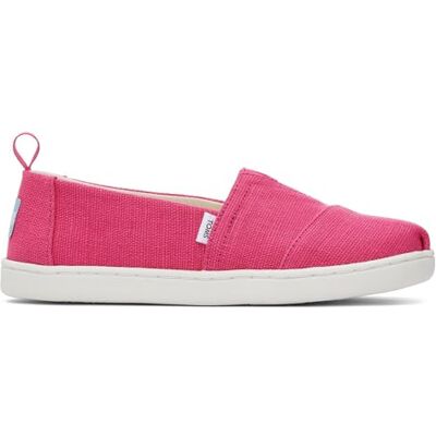 TOMS Youth Girl's Classic Alpargata Espadrille Loafer Flat, Fuchsia Heritage Canvas, 12 UK TOMS Youth Girl's Classic Alpargata Espadrille Loafer Flat, Fuchsia Heritage Canvas, 12 UK